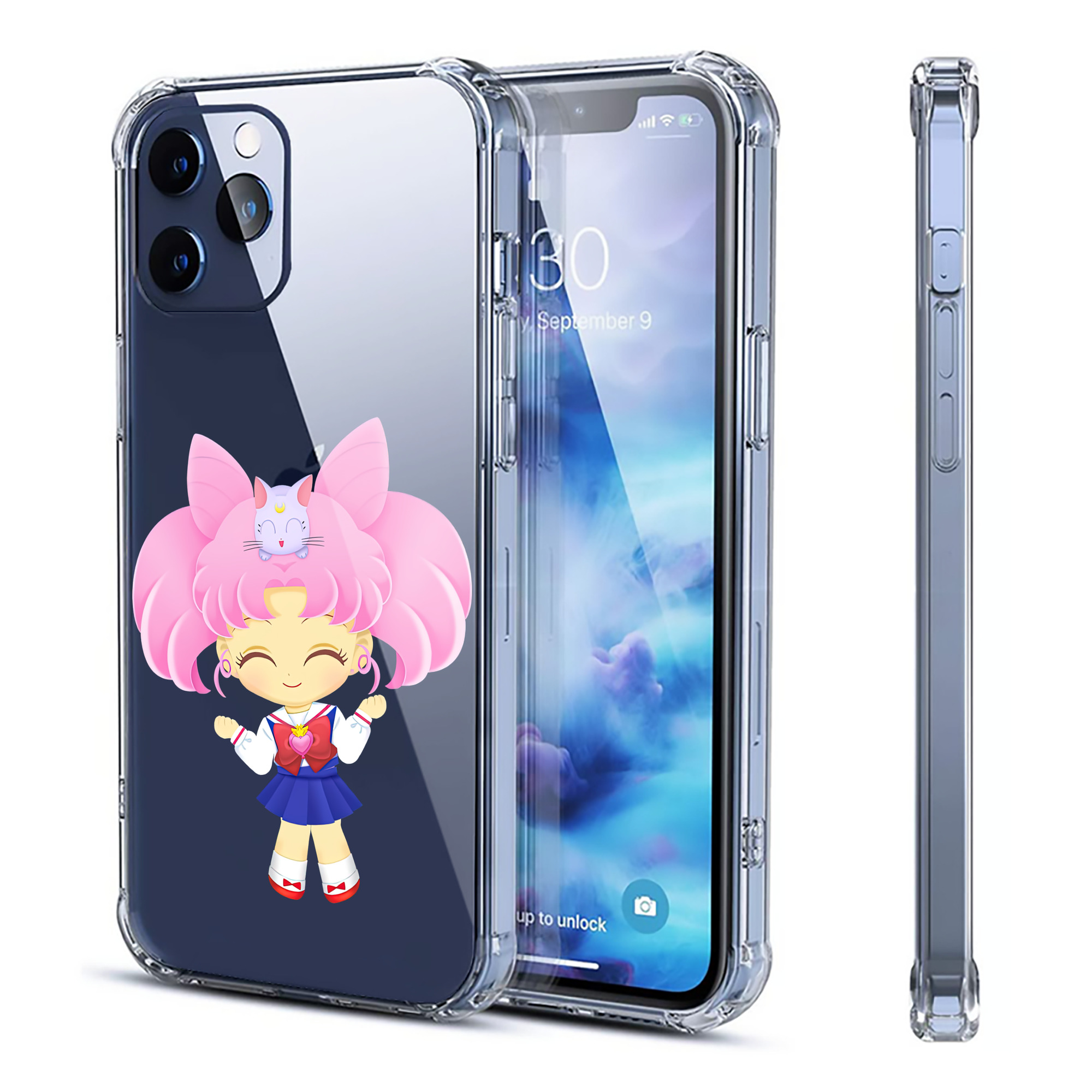 （画像用） 美少女戦士セーラームーン ちびうさ Sailor Moon Chibiusa Tsukino Usagi Small Lady Serenity 【iPhone 12シリーズ対応】透明スマホケース（クリアソフトケース）